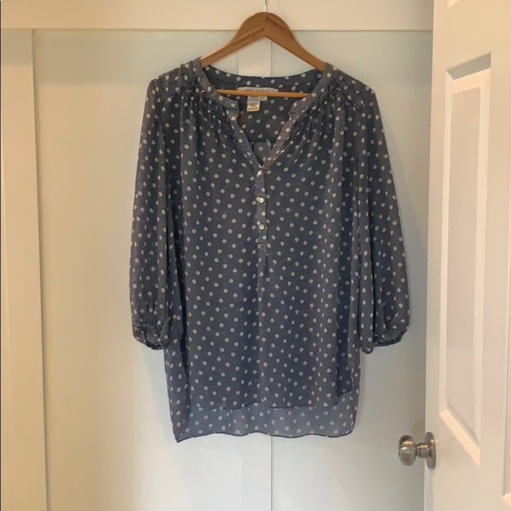 Max Studio Polka Dot Top